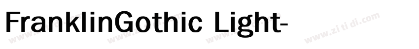 FranklinGothic Light字体转换